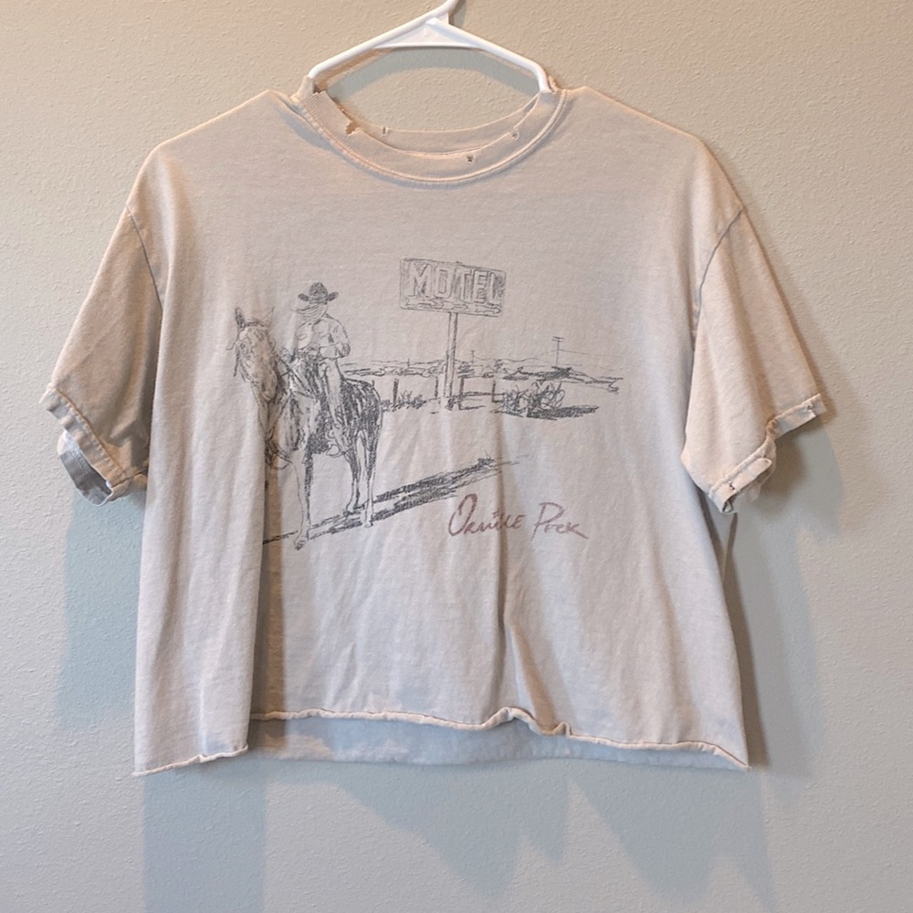 Distressed Crop T-shirt